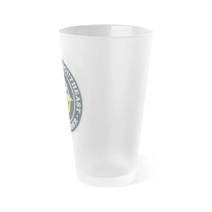 Navy Region Southeast (U.S. Navy) Frosted Pint Glass 16oz - Go Mug Yourself