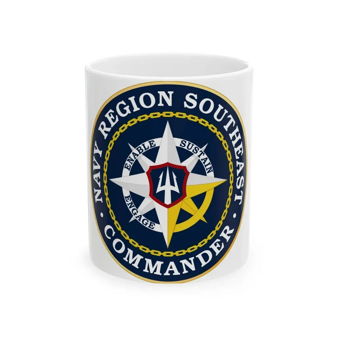 Navy Region Southeast (U.S. Navy) White Coffee Mug 11oz - Go Mug Yourself