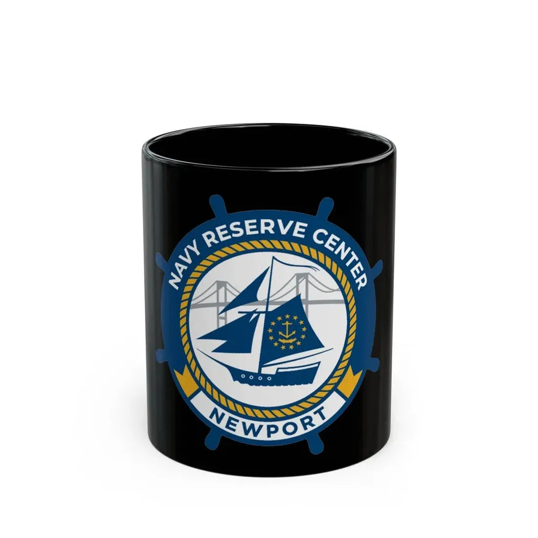 Navy Reserve Center Newport (U.S. Navy) Black Coffee Mug 11oz - Go Mug Yourself