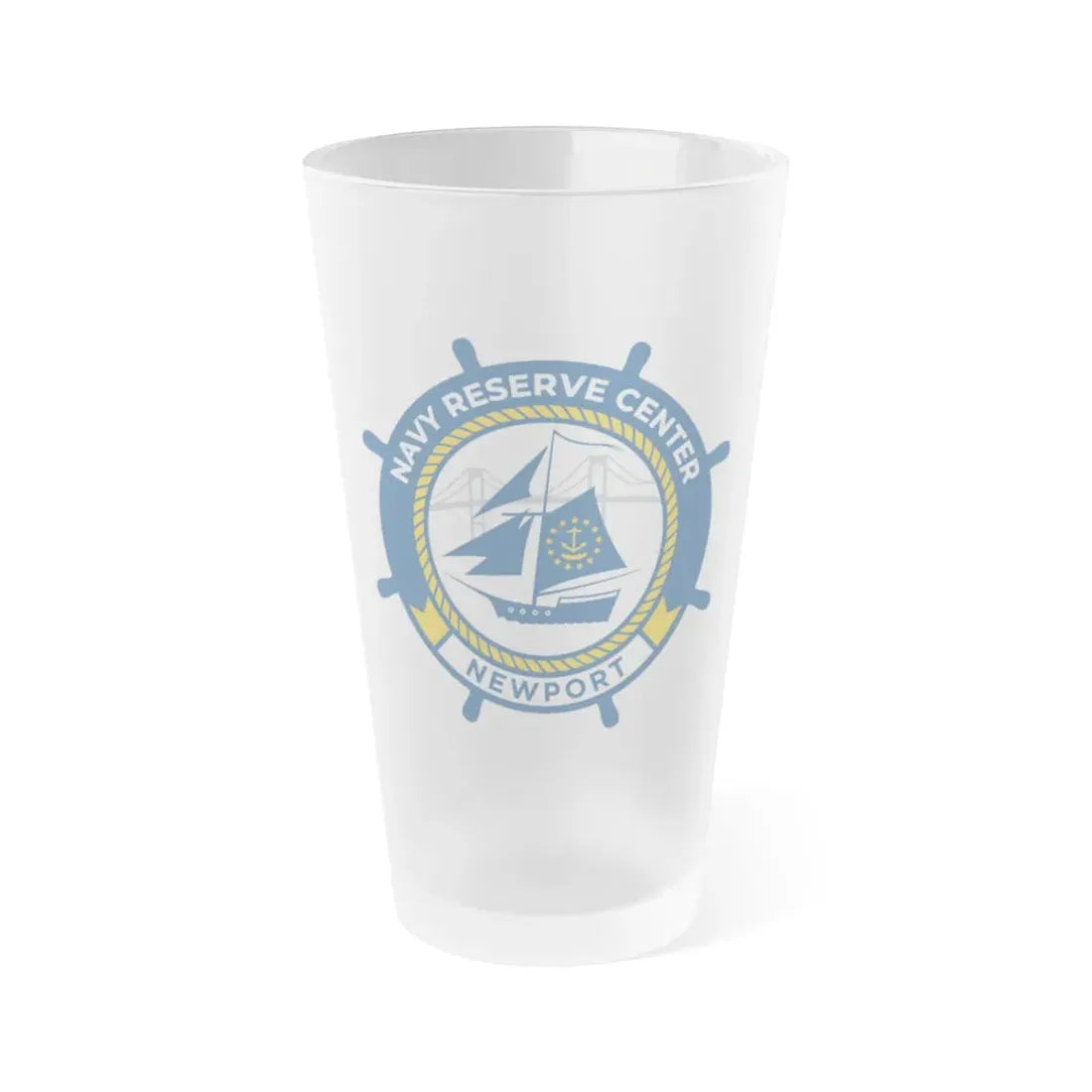 Navy Reserve Center Newport (U.S. Navy) Frosted Pint Glass 16oz Default Title - Go Mug Yourself