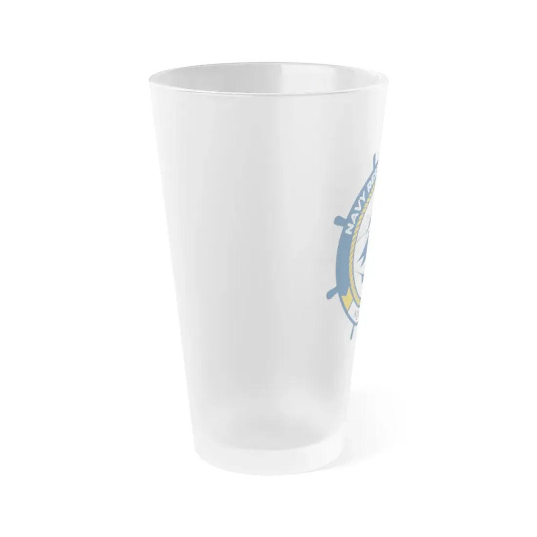 Navy Reserve Center Newport (U.S. Navy) Frosted Pint Glass 16oz - Go Mug Yourself