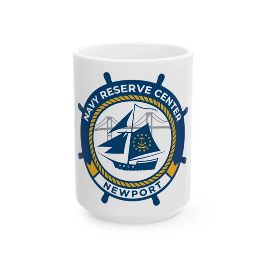 Navy Reserve Center Newport (U.S. Navy) White Coffee Mug 15oz - Go Mug Yourself