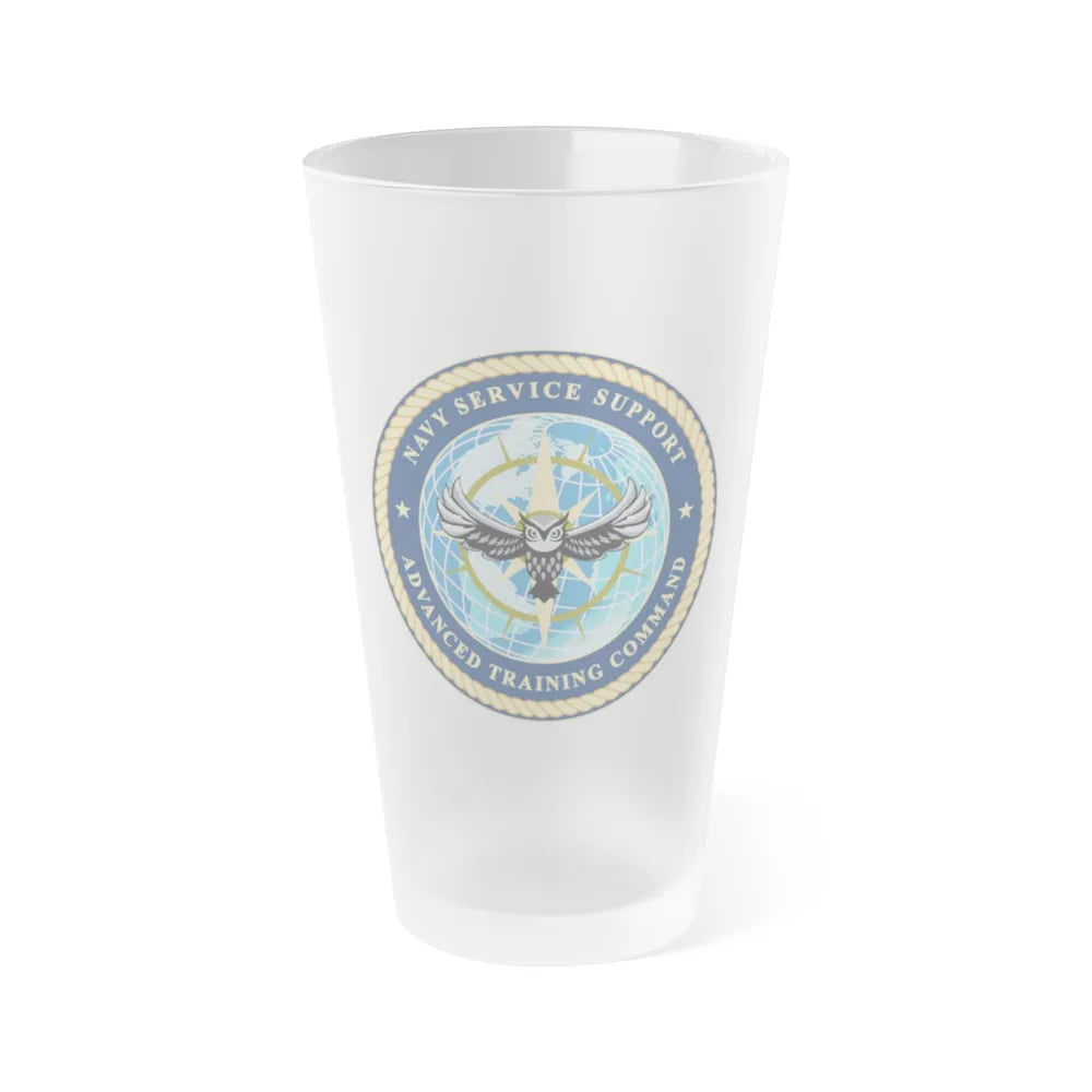 Navy Service Support Advanced Training Command San Diego (U.S. Navy) Frosted Pint Glass 16oz-Go Mug Yourself