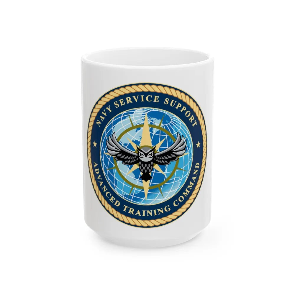 Navy Service Support Advanced Training Command San Diego (U.S. Navy) White Coffee Mug-15oz-Go Mug Yourself