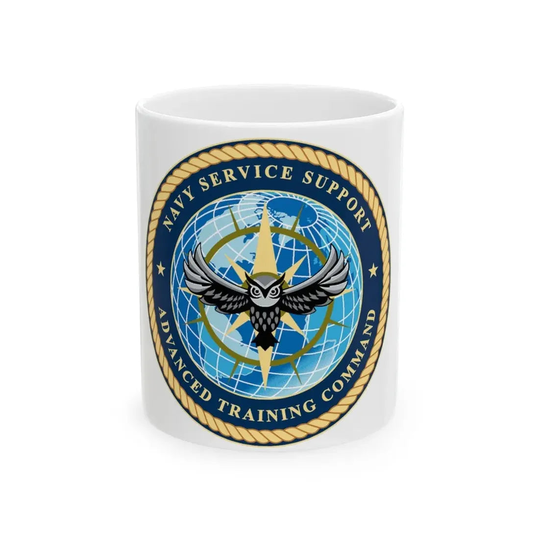 Navy Service Support Advanced Training Command San Diego (U.S. Navy) White Coffee Mug 11oz - Go Mug Yourself