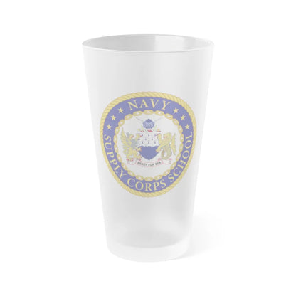 Navy Supply Corps School (U.S. Navy) Frosted Pint Glass 16oz-Go Mug Yourself