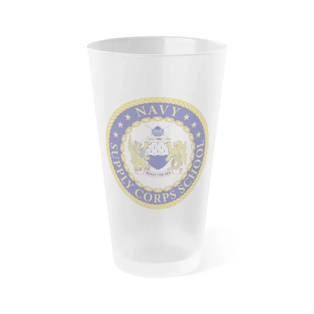 Navy Supply Corps School (U.S. Navy) Frosted Pint Glass 16oz Default Title - Go Mug Yourself