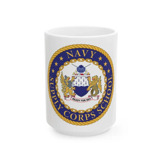 Navy Supply Corps School (U.S. Navy) White Coffee Mug 15oz - Go Mug Yourself