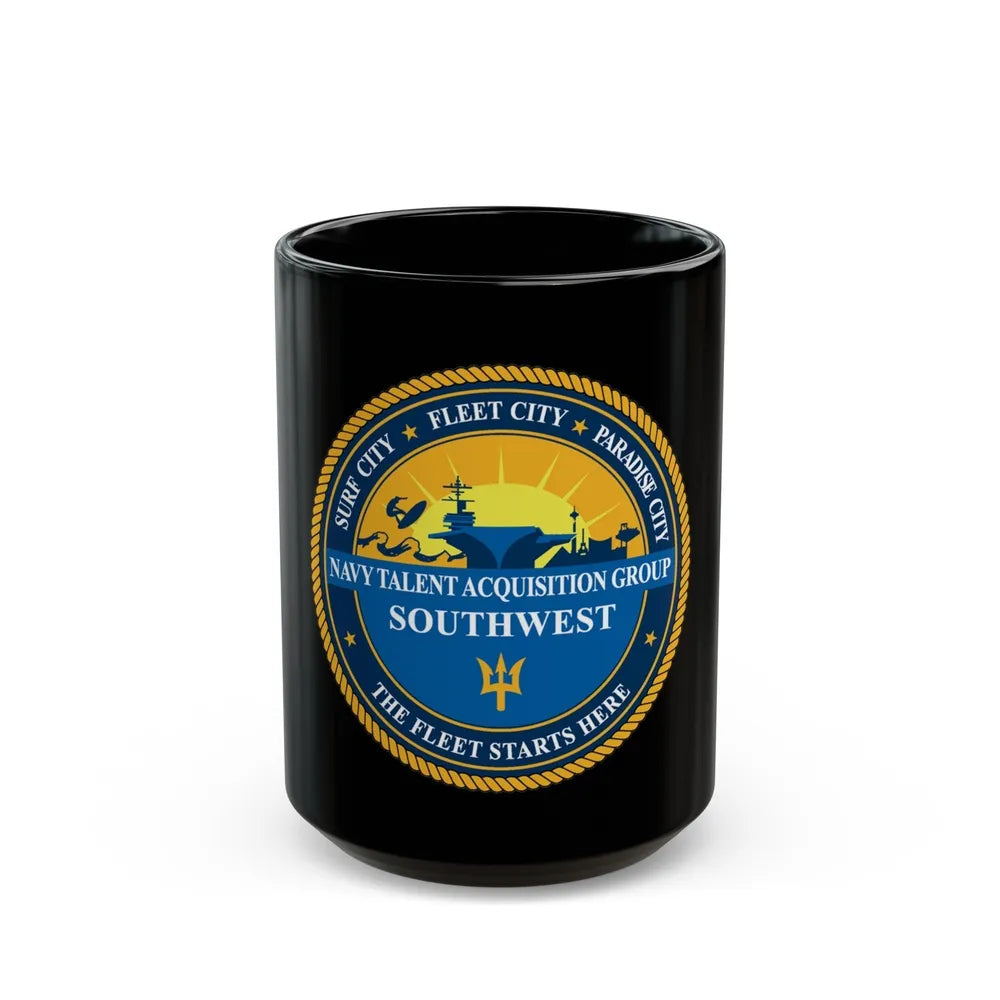 Navy Talent Acquisition Group SW (U.S. Navy) Black Coffee Mug-15oz-Go Mug Yourself