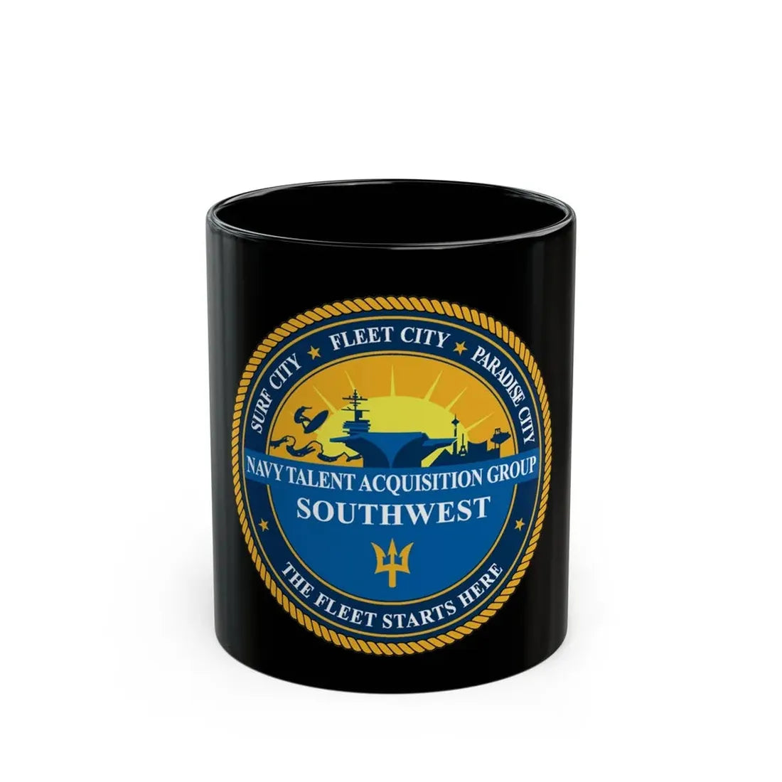 Navy Talent Acquisition Group SW (U.S. Navy) Black Coffee Mug 11oz - Go Mug Yourself