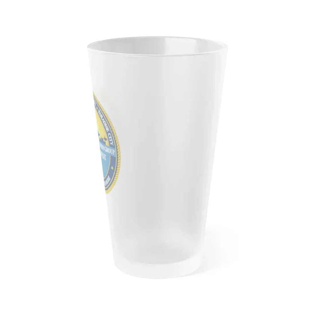 Navy Talent Acquisition Group SW (U.S. Navy) Frosted Pint Glass 16oz - Go Mug Yourself