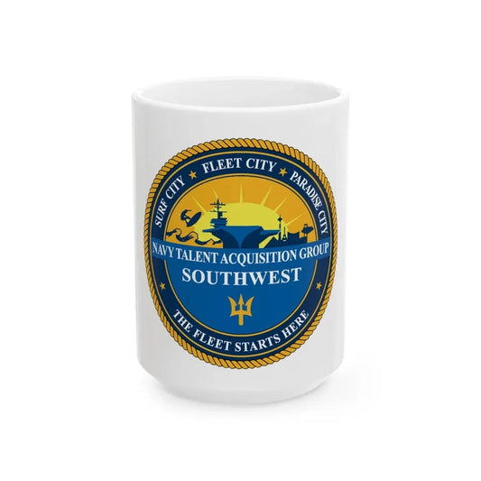Navy Talent Acquisition Group SW (U.S. Navy) White Coffee Mug 15oz - Go Mug Yourself
