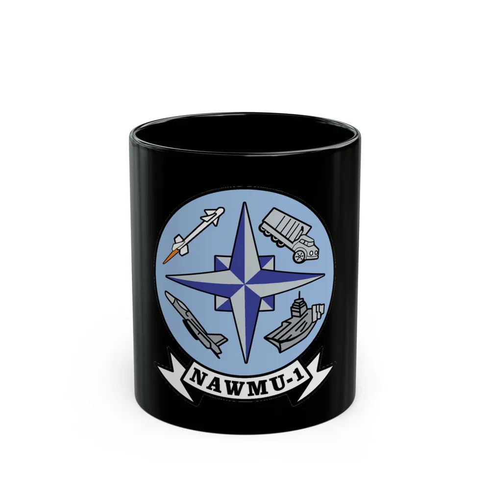 NAWMU 1 (U.S. Navy) Black Coffee Mug-11oz-Go Mug Yourself