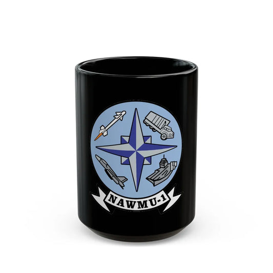 NAWMU 1 (U.S. Navy) Black Coffee Mug-15oz-Go Mug Yourself