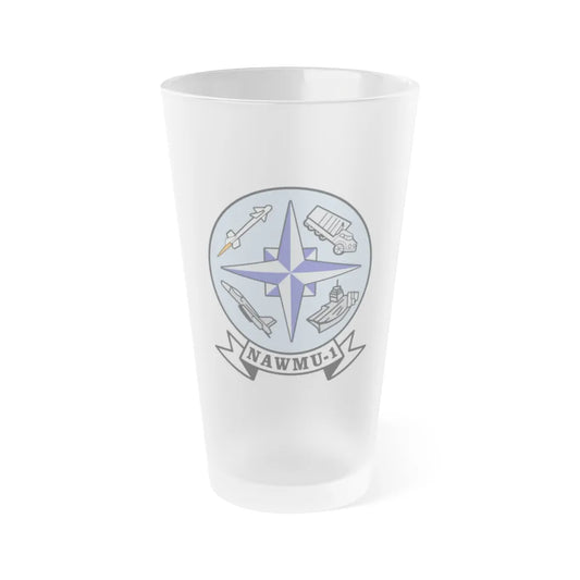 NAWMU 1 (U.S. Navy) Frosted Pint Glass 16oz-Go Mug Yourself