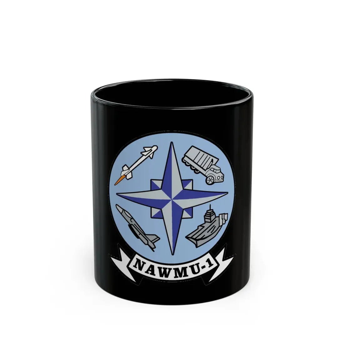 NAWMU 1 (U.S. Navy) Black Coffee Mug 11oz - Go Mug Yourself