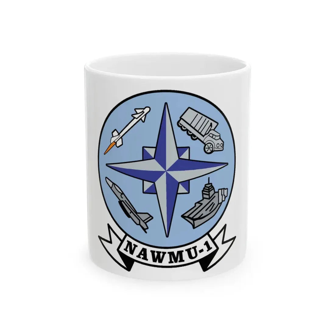 NAWMU 1 (U.S. Navy) White Coffee Mug 11oz - Go Mug Yourself
