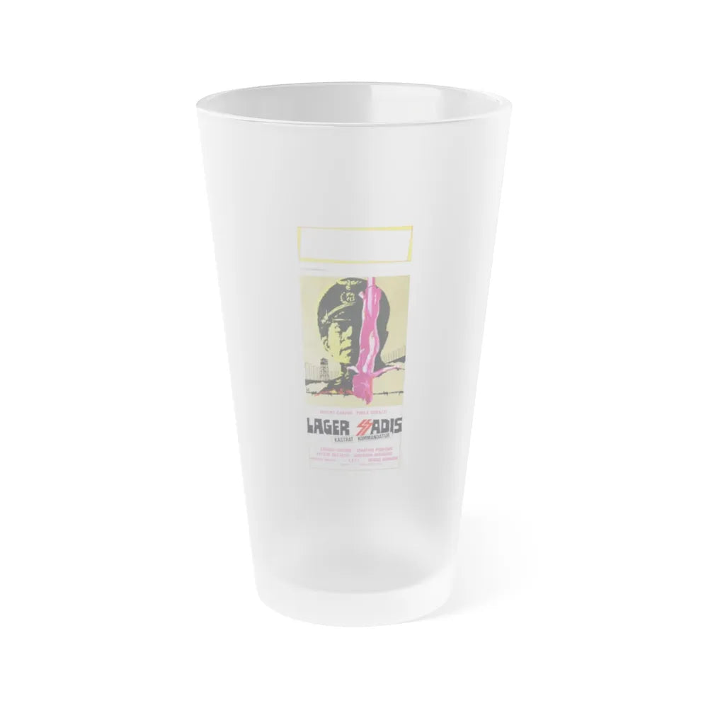 NAZI EXPERIMENT LOVE CAMP 1976 Movie Poster - Frosted Pint Glass 16oz-16oz-Frosted-Go Mug Yourself