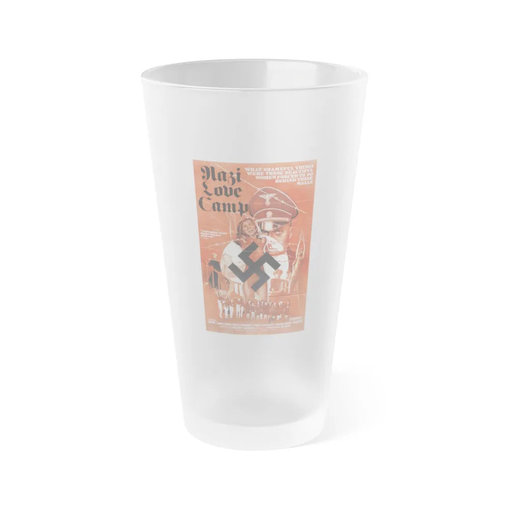 NAZI LOVE CAMP 27 1977 Movie Poster - Frosted Pint Glass 16oz-16oz-Frosted-Go Mug Yourself