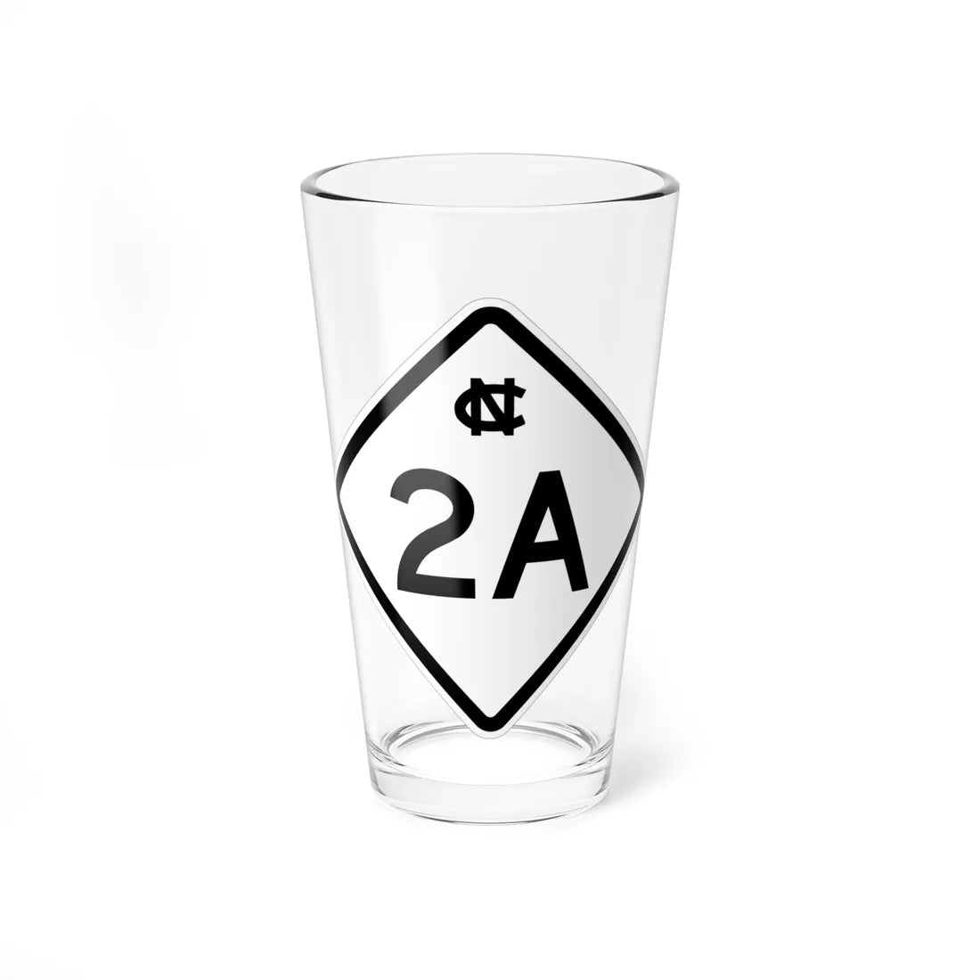 NC 000 1957 template (North Carolina) (Road Sign) Pint Glass 16oz 16oz - Go Mug Yourself