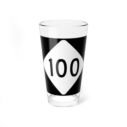 NC 100 (North Carolina) (Road Sign) Pint Glass 16oz 16oz - Go Mug Yourself