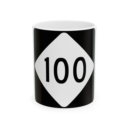 NC 100 (North Carolina) (Road Sign) White Coffee Mug 11oz - Go Mug Yourself