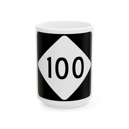 NC 100 (North Carolina) (Road Sign) White Coffee Mug 15oz - Go Mug Yourself
