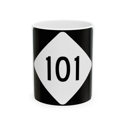 NC 101 (North Carolina) (Road Sign) White Coffee Mug 11oz - Go Mug Yourself