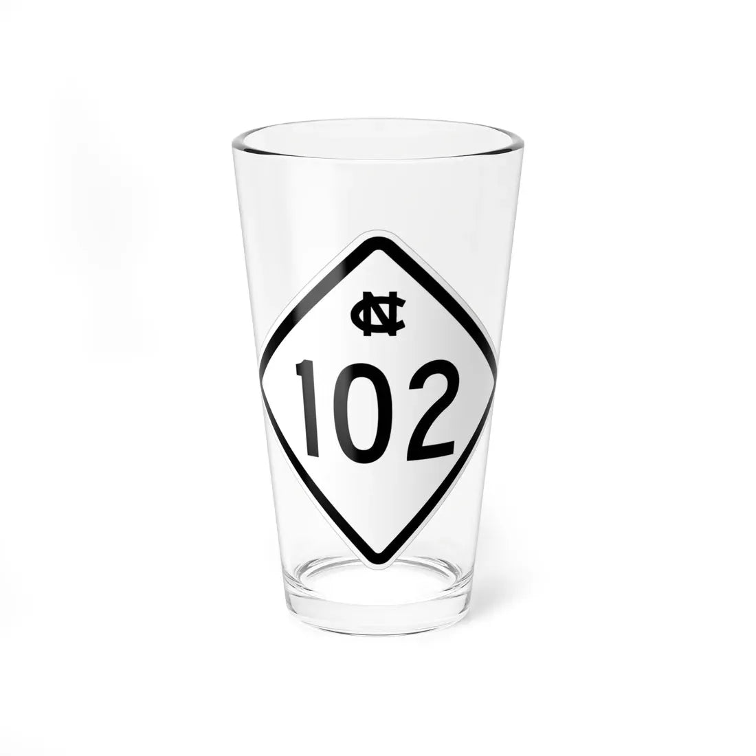 NC 102 1957 (North Carolina) (Road Sign) Pint Glass 16oz 16oz - Go Mug Yourself