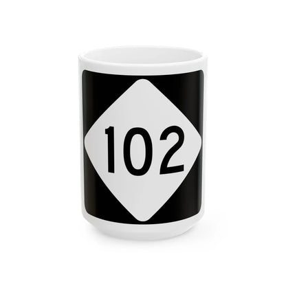 NC 102 (North Carolina) (Road Sign) White Coffee Mug 15oz - Go Mug Yourself
