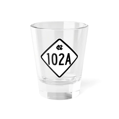 NC 102A 1957 (North Carolina) (Road Sign) Shot Glass 1.5oz 1.5oz - Go Mug Yourself