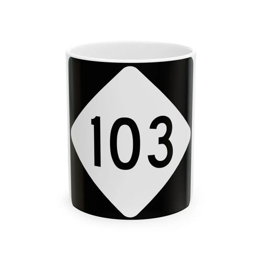 NC 103 (North Carolina) (Road Sign) White Coffee Mug 11oz - Go Mug Yourself