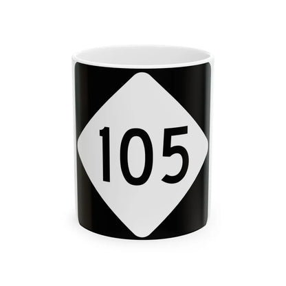 NC 105 (North Carolina) (Road Sign) White Coffee Mug 11oz - Go Mug Yourself