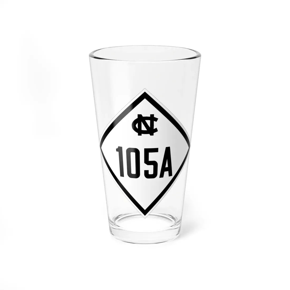 NC 105A 1945 (North Carolina) (Road Sign) Pint Glass 16oz 16oz - Go Mug Yourself