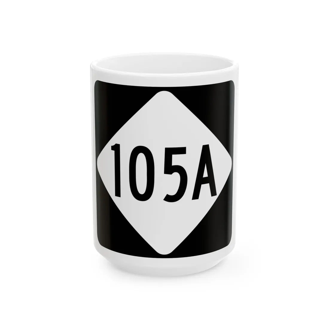 NC 105A (North Carolina) (Road Sign) White Coffee Mug 15oz - Go Mug Yourself