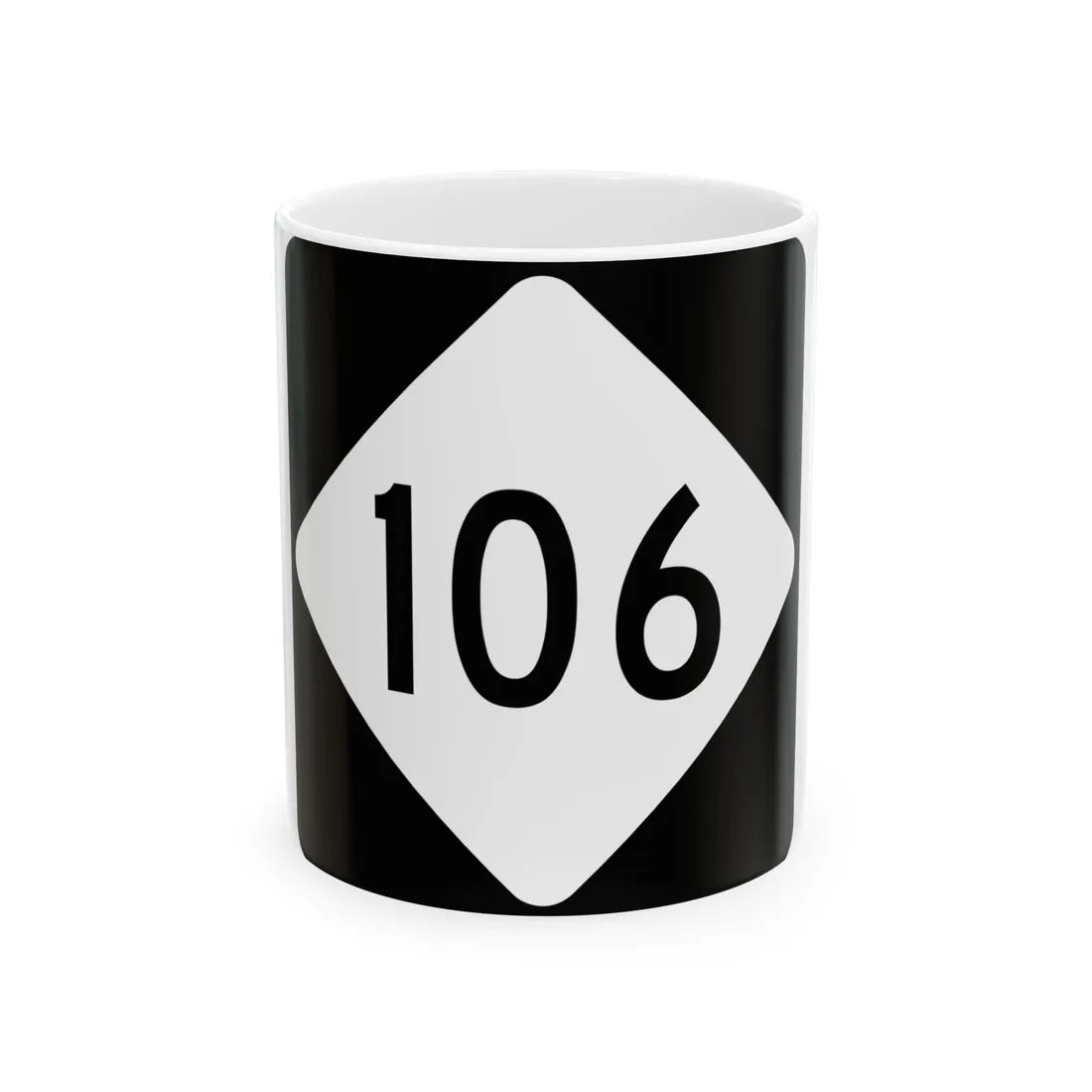 NC 106 (North Carolina) (Road Sign) White Coffee Mug 11oz - Go Mug Yourself