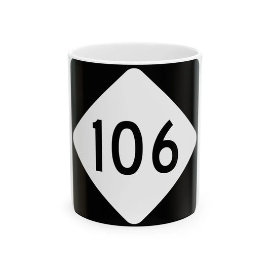 NC 106 (North Carolina) (Road Sign) White Coffee Mug 11oz - Go Mug Yourself