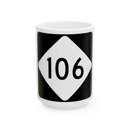 NC 106 (North Carolina) (Road Sign) White Coffee Mug 15oz - Go Mug Yourself