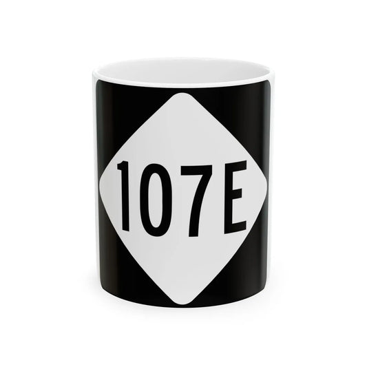 NC 107E (North Carolina) (Road Sign) White Coffee Mug 11oz - Go Mug Yourself