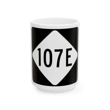 NC 107E (North Carolina) (Road Sign) White Coffee Mug 15oz - Go Mug Yourself