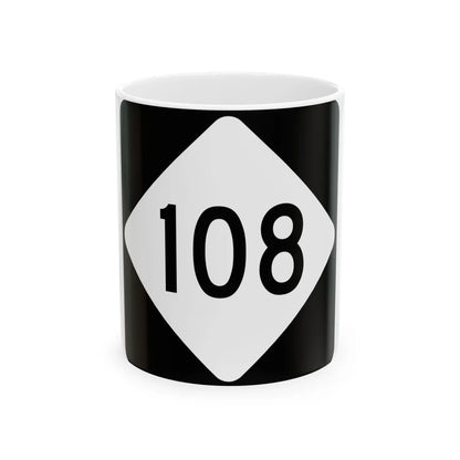 NC 108 (North Carolina) (Road Sign) White Coffee Mug 11oz - Go Mug Yourself