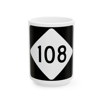 NC 108 (North Carolina) (Road Sign) White Coffee Mug 15oz - Go Mug Yourself