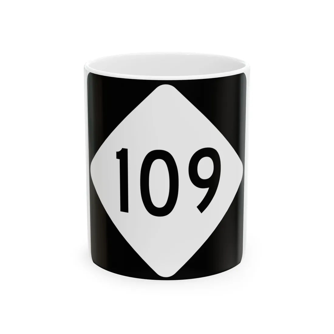 NC 109 (North Carolina) (Road Sign) White Coffee Mug 11oz - Go Mug Yourself