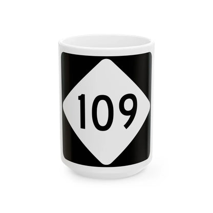 NC 109 (North Carolina) (Road Sign) White Coffee Mug 15oz - Go Mug Yourself