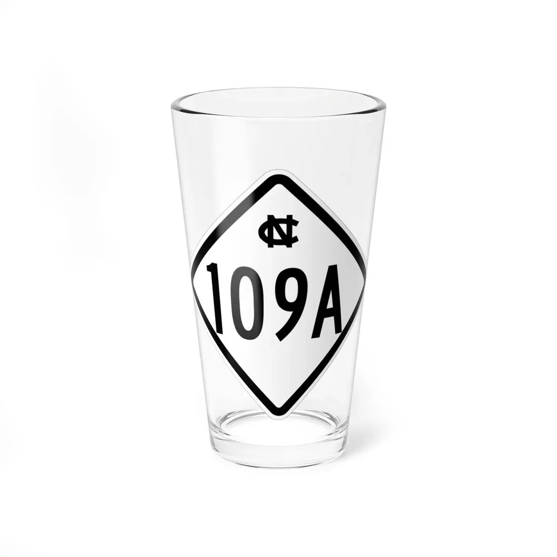 NC 109A 1957 (North Carolina) (Road Sign) Pint Glass 16oz 16oz - Go Mug Yourself