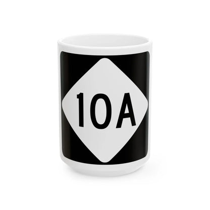 NC 10A (North Carolina) (Road Sign) White Coffee Mug 15oz - Go Mug Yourself