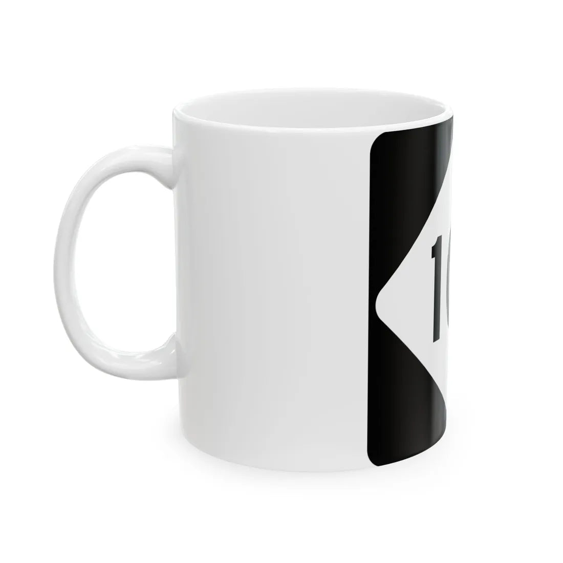 NC 10A (North Carolina) (Road Sign) White Coffee Mug - Go Mug Yourself