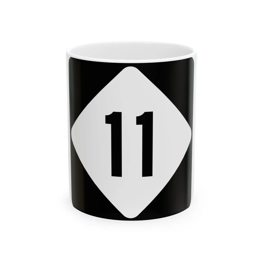 NC 11 (North Carolina) (Road Sign) White Coffee Mug 11oz - Go Mug Yourself