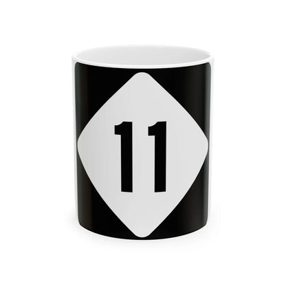 NC 11 (North Carolina) (Road Sign) White Coffee Mug 11oz - Go Mug Yourself