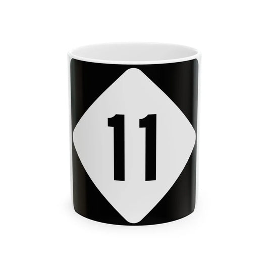 NC 11 (North Carolina) (Road Sign) White Coffee Mug 11oz - Go Mug Yourself